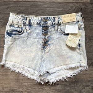 Altar'd State Blue Jean Shorts